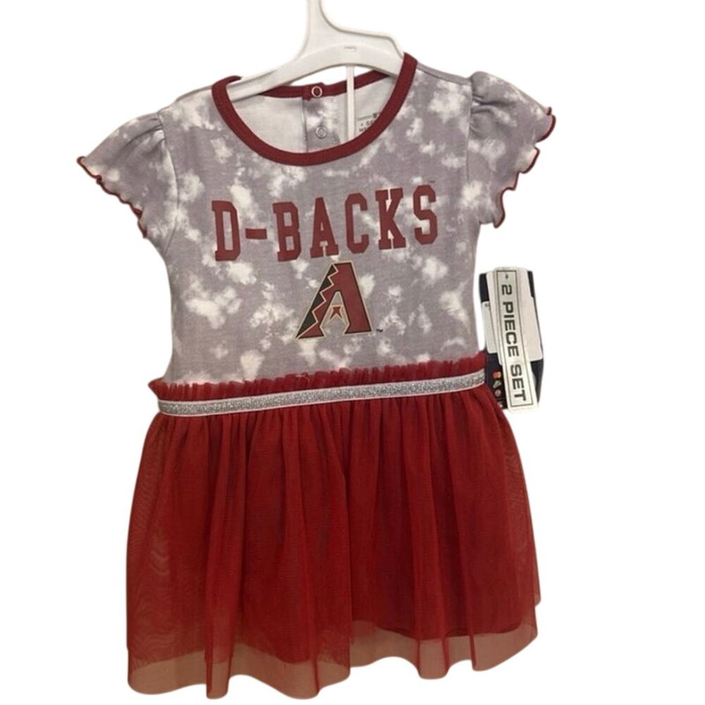 MLB Arizona Diamondbacks Baby Girls Dress 18M Red Tutu 2 Piece NWT